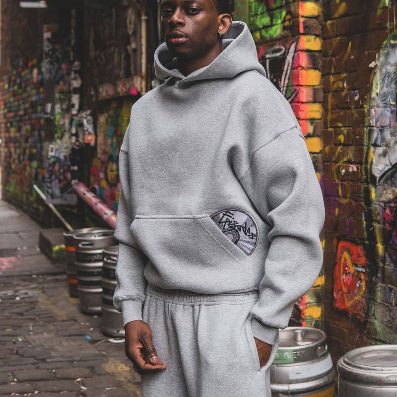 CD Print Hooded Sweatshirt and Sweatpants Set