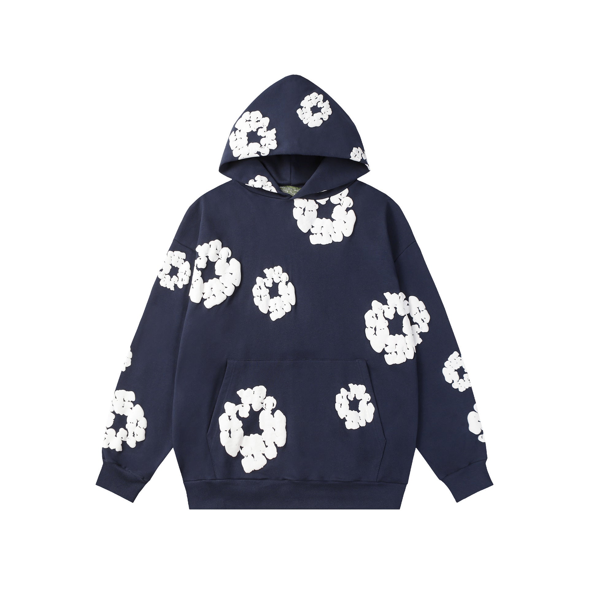 Floral Foam Print Hooded Sweatshirt and Pants Set