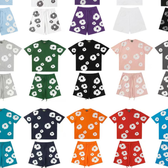 Cotton Print Short Sleeve Shorts Set