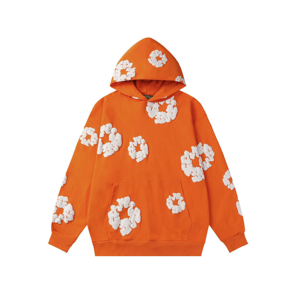 Floral Foam Print Hooded Sweatshirt and Pants Set