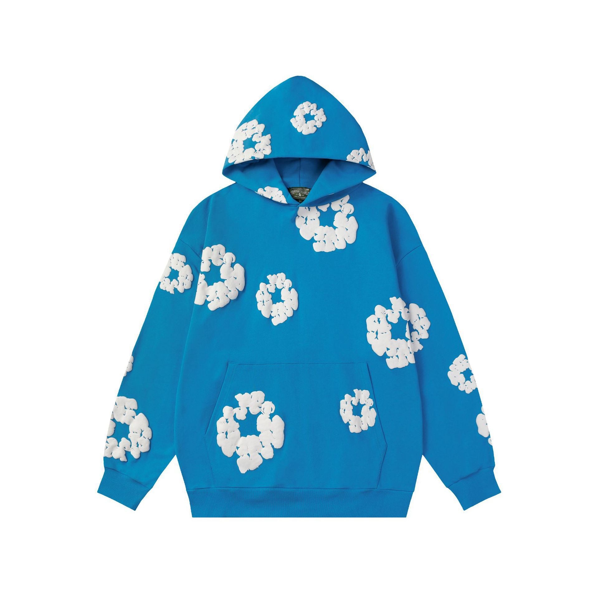 Floral Foam Print Hooded Sweatshirt and Pants Set