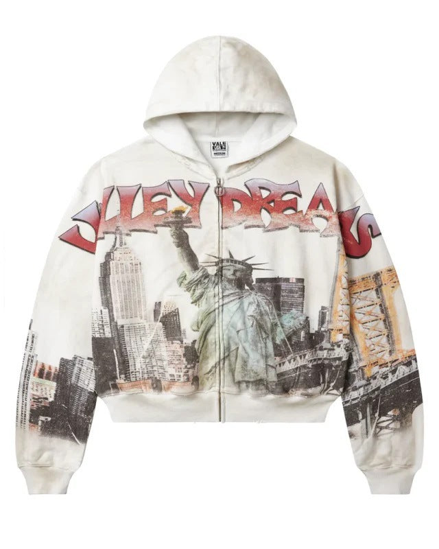 Hooded Zip Up Camouflage Sweatshirt