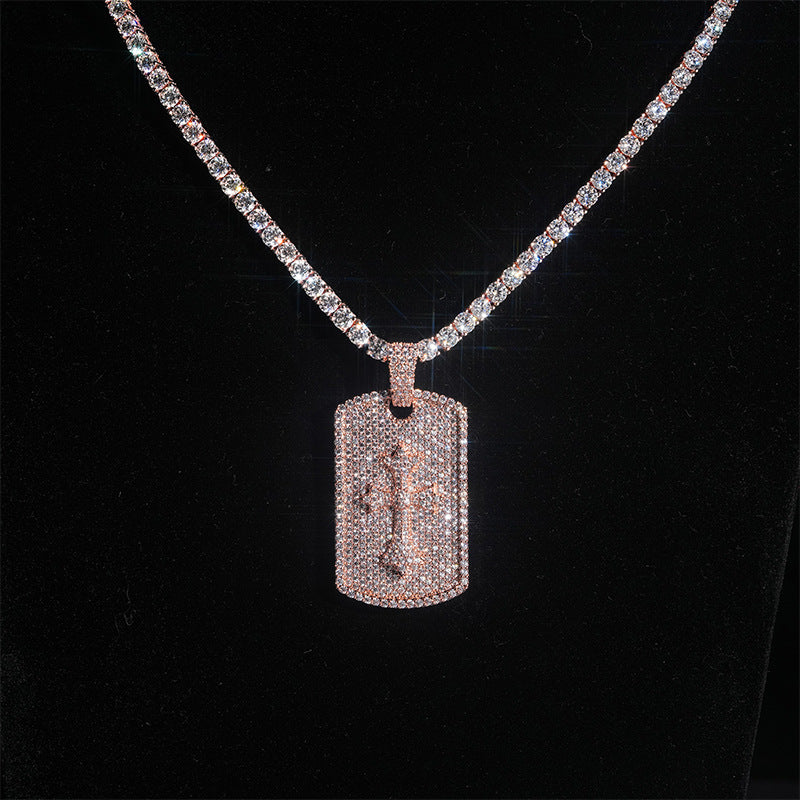 Stylish Rectangular Zircon Tennis Necklace