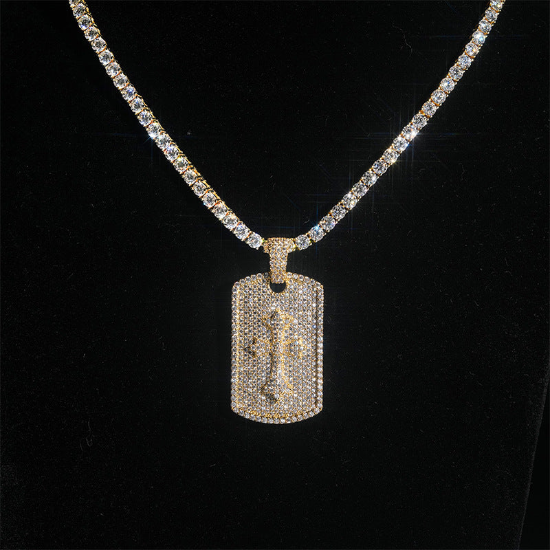 Stylish Rectangular Zircon Tennis Necklace