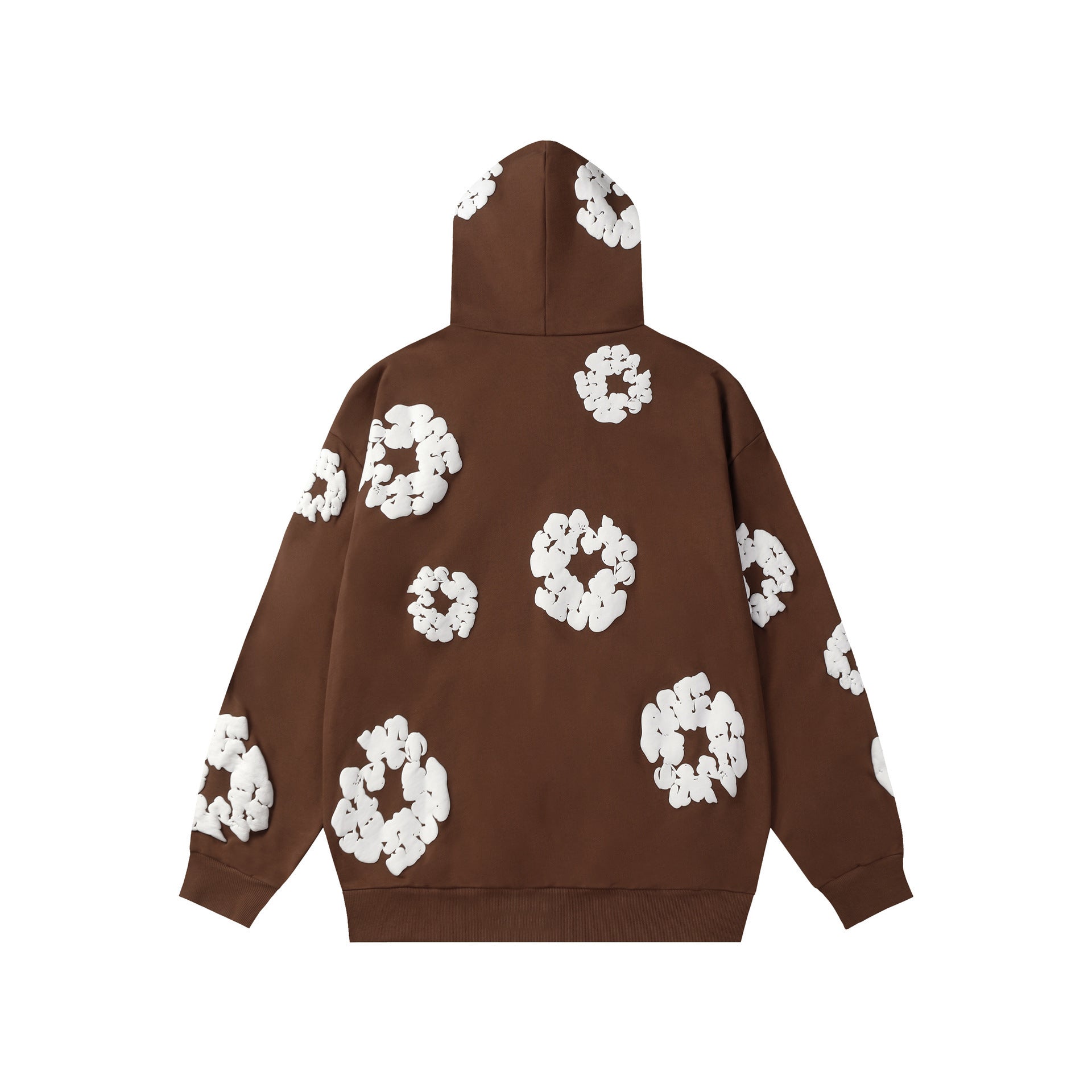 Floral Foam Print Hooded Sweatshirt and Pants Set