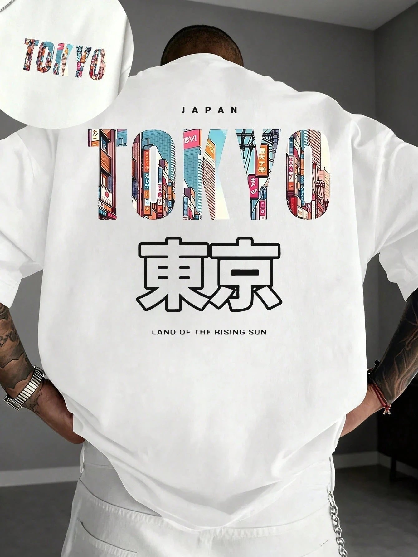 Geometric Print Cotton T-shirt