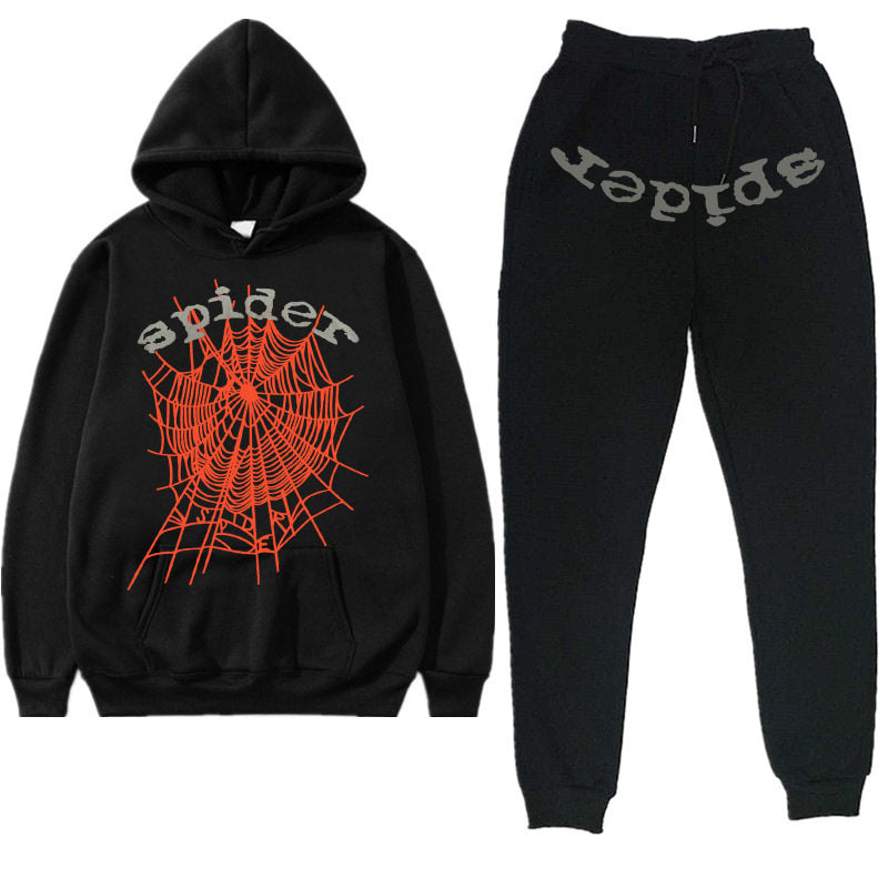 Printed Couple Hoodie and Sweatpants Set
