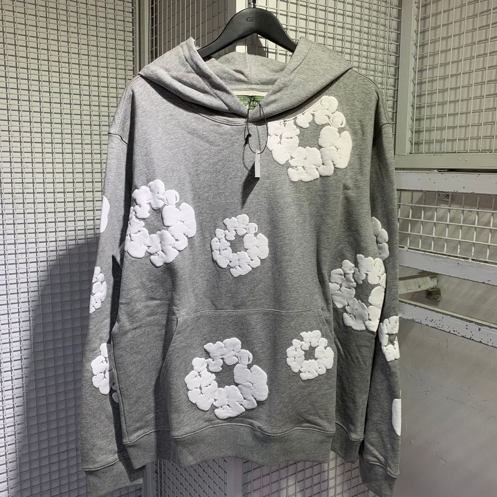 Floral Foam Print Hooded Sweatshirt and Pants Set