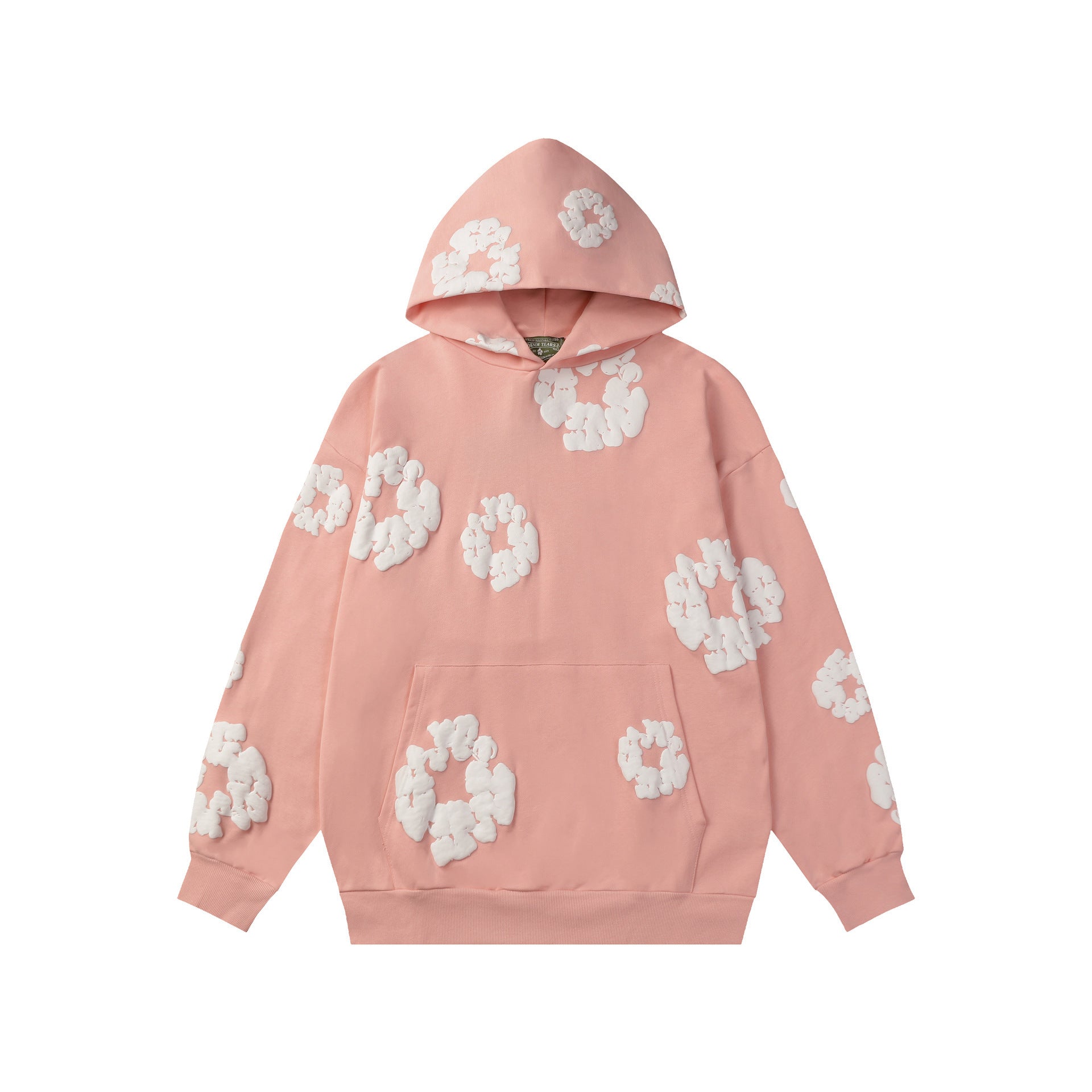 Floral Foam Print Hooded Sweatshirt and Pants Set