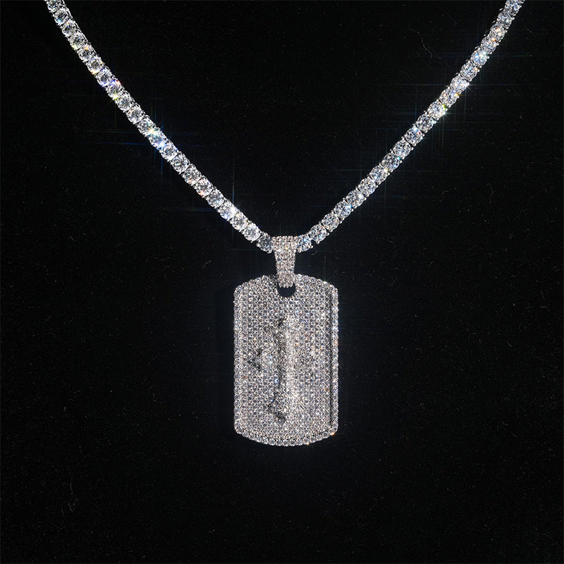 Stylish Rectangular Zircon Tennis Necklace