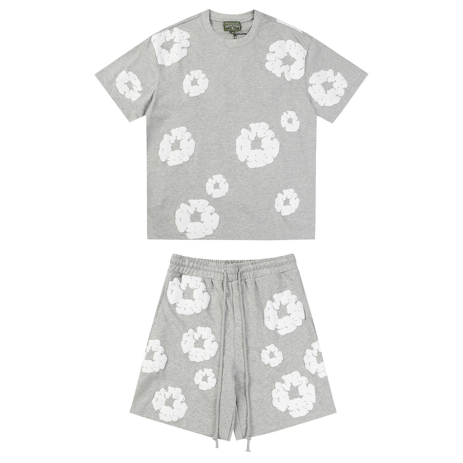 Cotton Print Short Sleeve Shorts Set