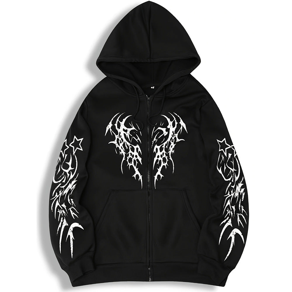 Mens Hooded Zipper Cardigan Sweatshirt
