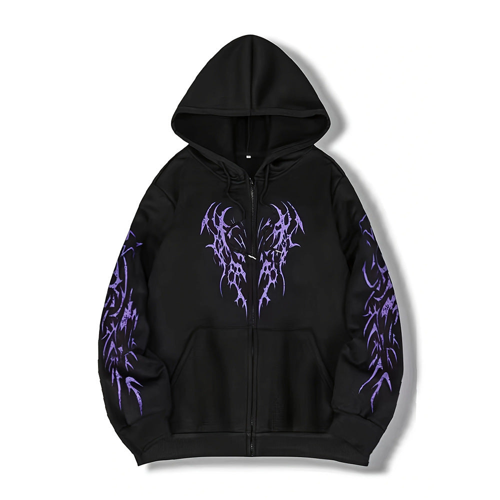 Mens Hooded Zipper Cardigan Sweatshirt