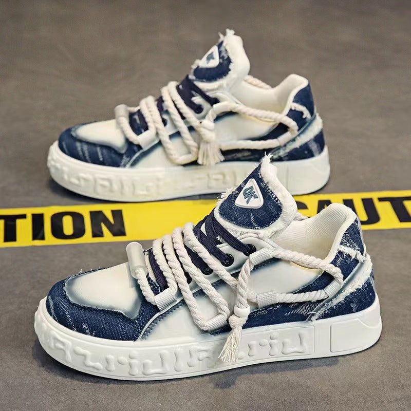 VybeX™ Mens Plaid Bread Design Sneakers