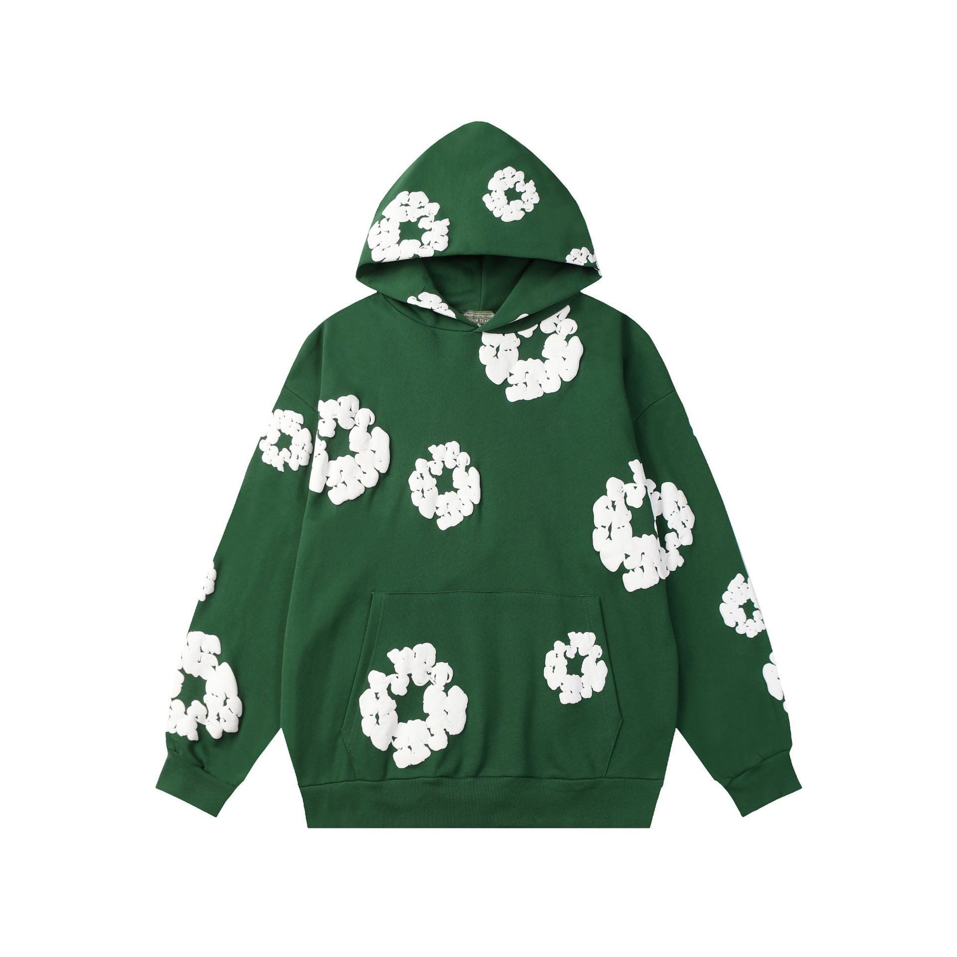 Floral Foam Print Hooded Sweatshirt and Pants Set