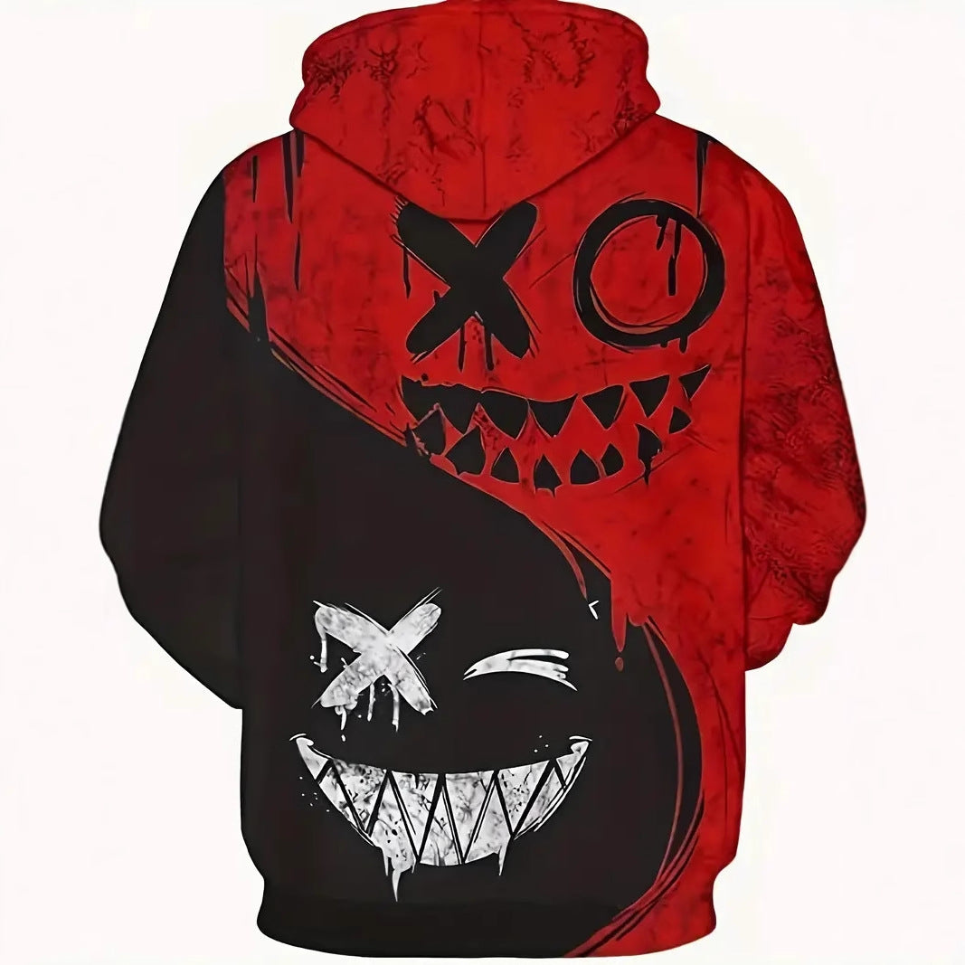 Men's 3D Digital Print Slim Fit Hoodie
