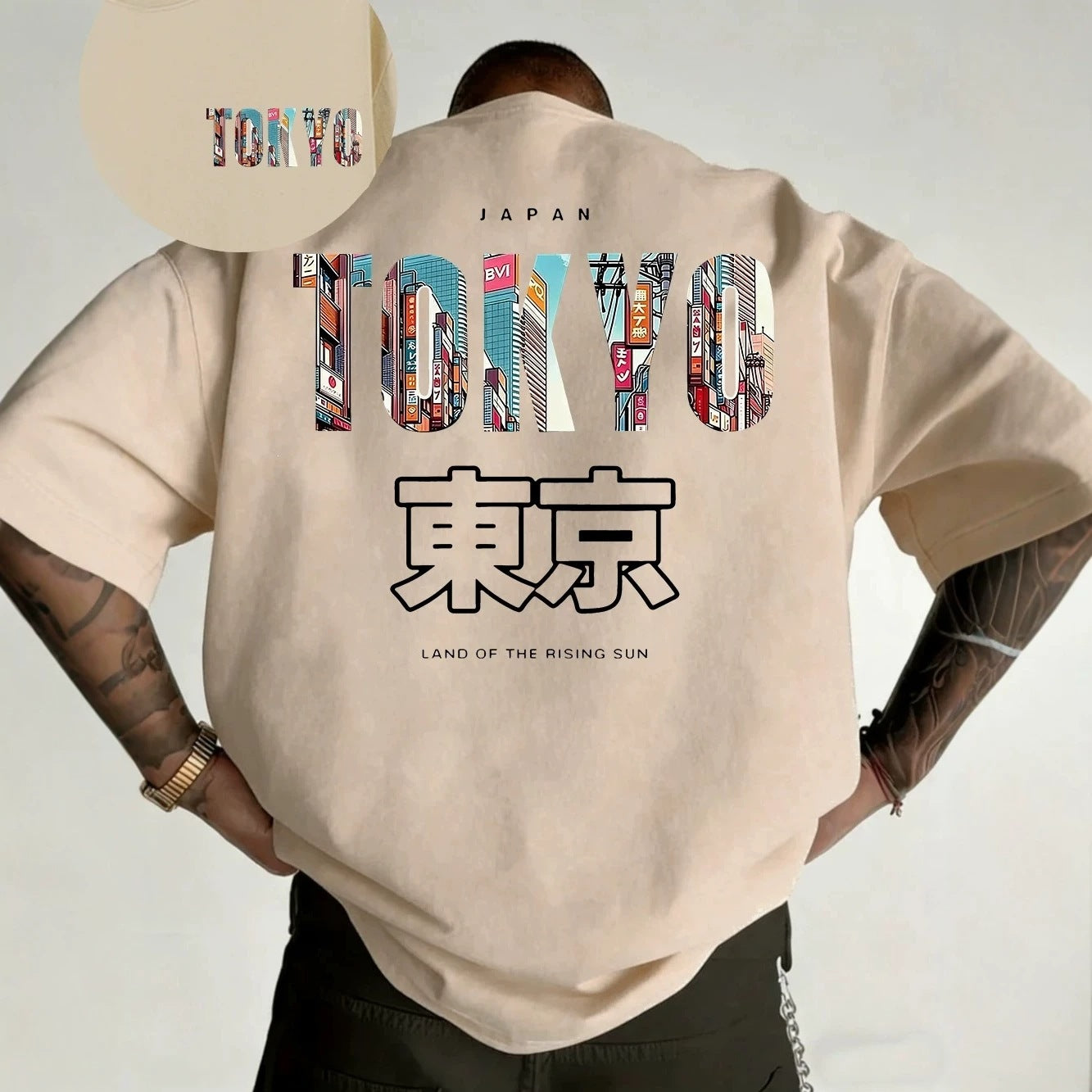 Geometric Print Cotton T-shirt