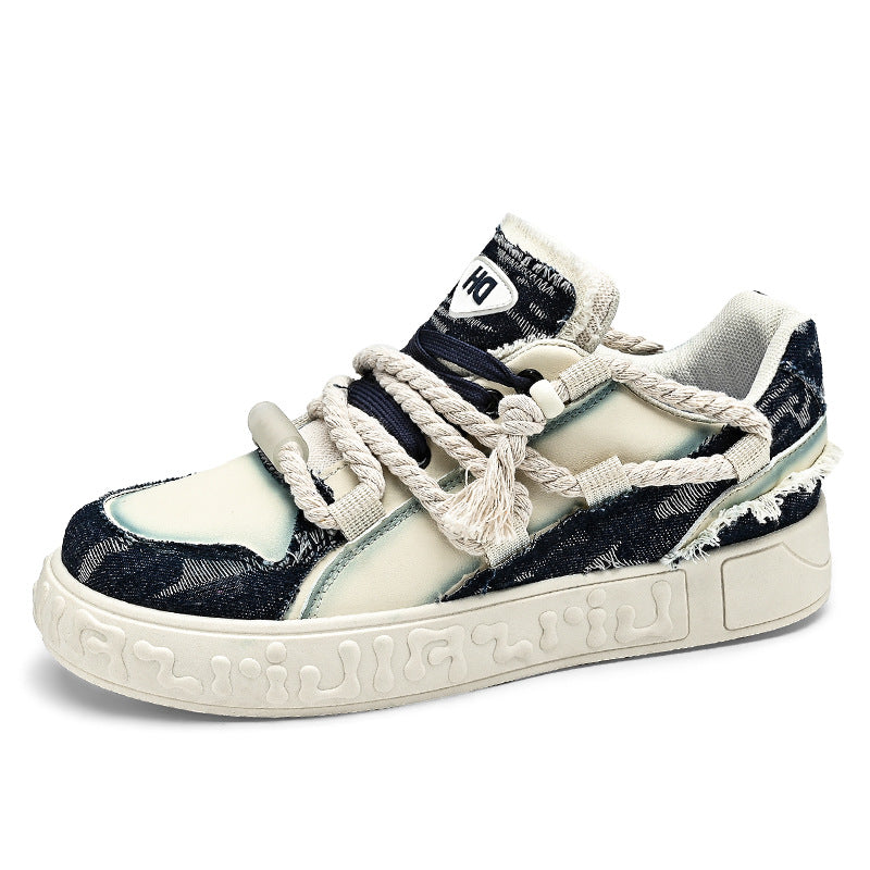 VybeX™ Mens Plaid Bread Design Sneakers