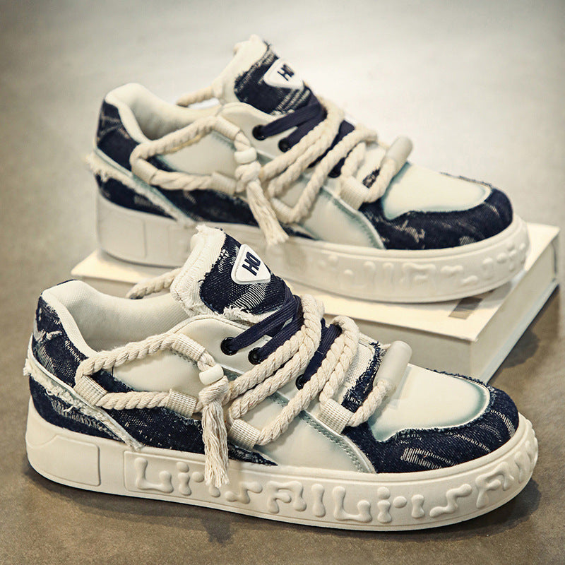 VybeX™ Mens Plaid Bread Design Sneakers