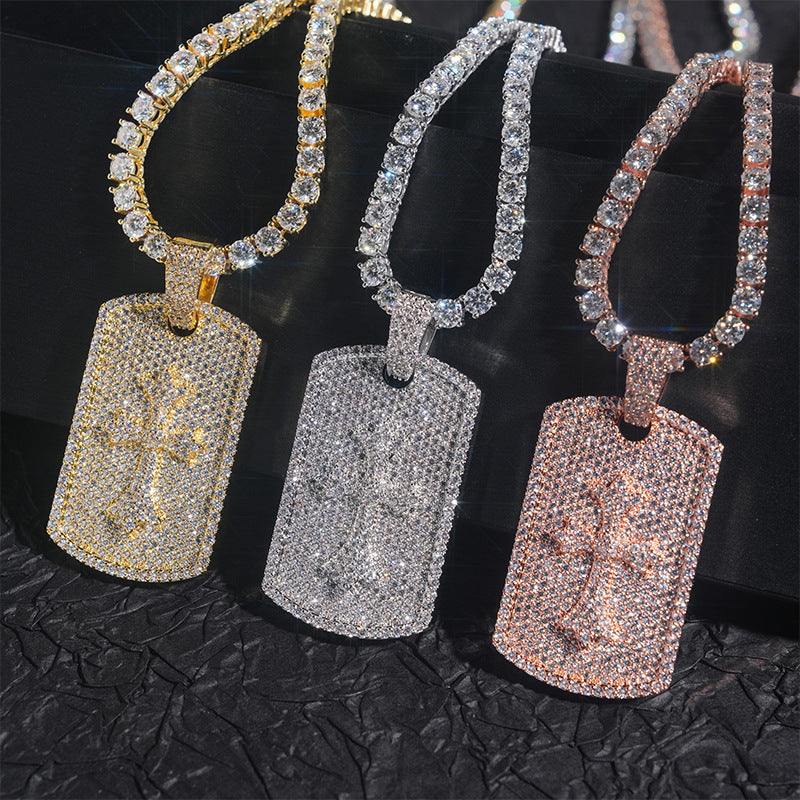 Stylish Rectangular Zircon Tennis Necklace