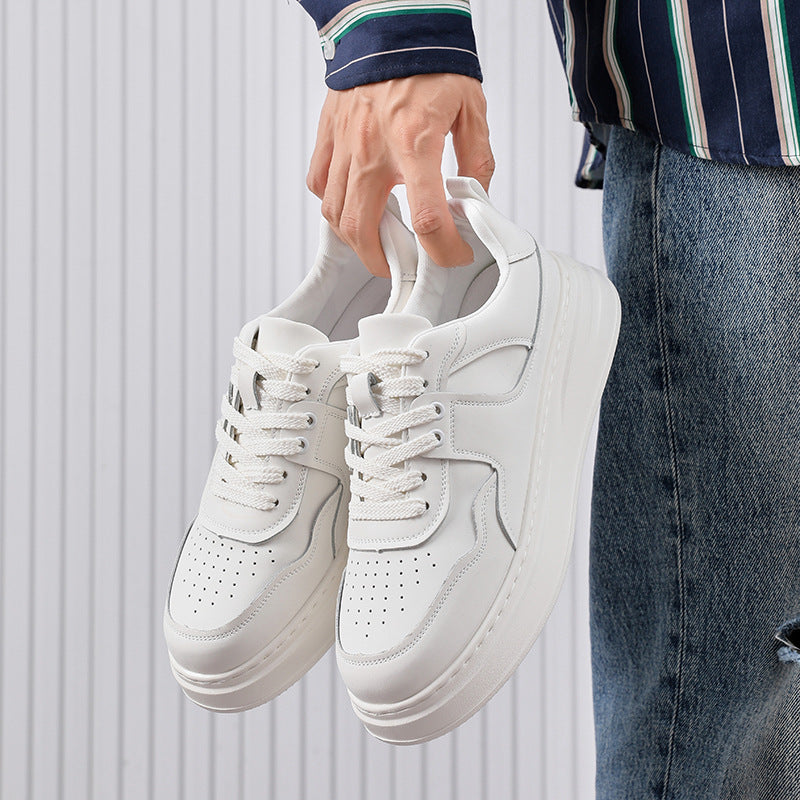 VybeX? Genuine Leather Casual Sneakers