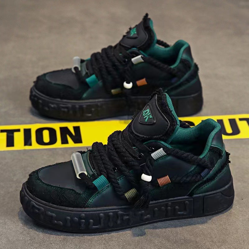 VybeX™ Mens Plaid Bread Design Sneakers