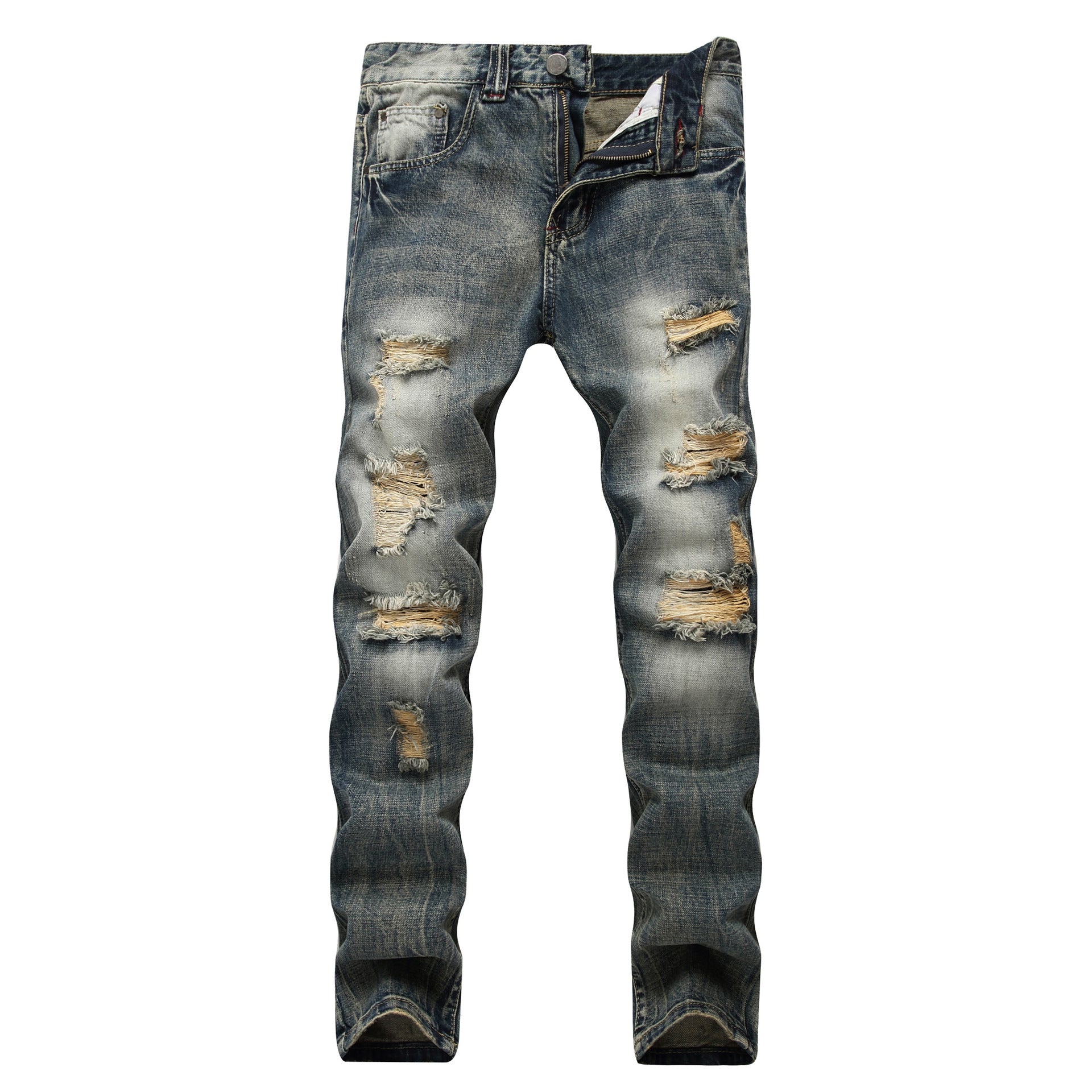 Mens Straight Fit Denim Jeans