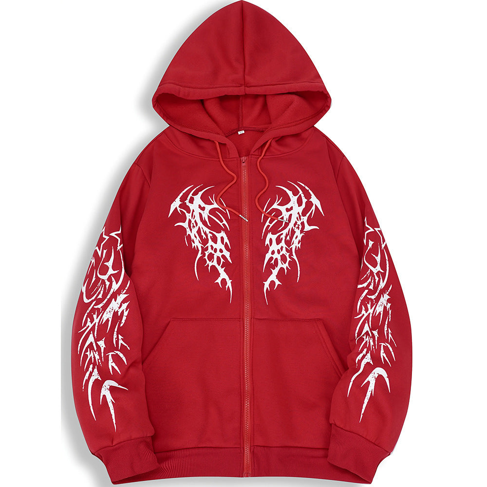 Mens Hooded Zipper Cardigan Sweatshirt