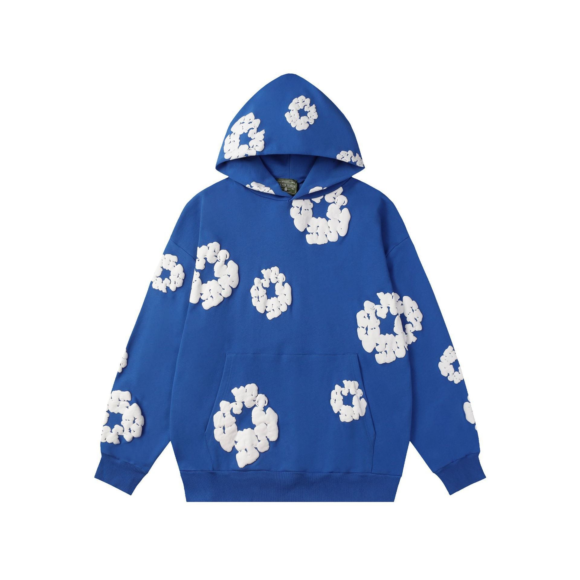Floral Foam Print Hooded Sweatshirt and Pants Set