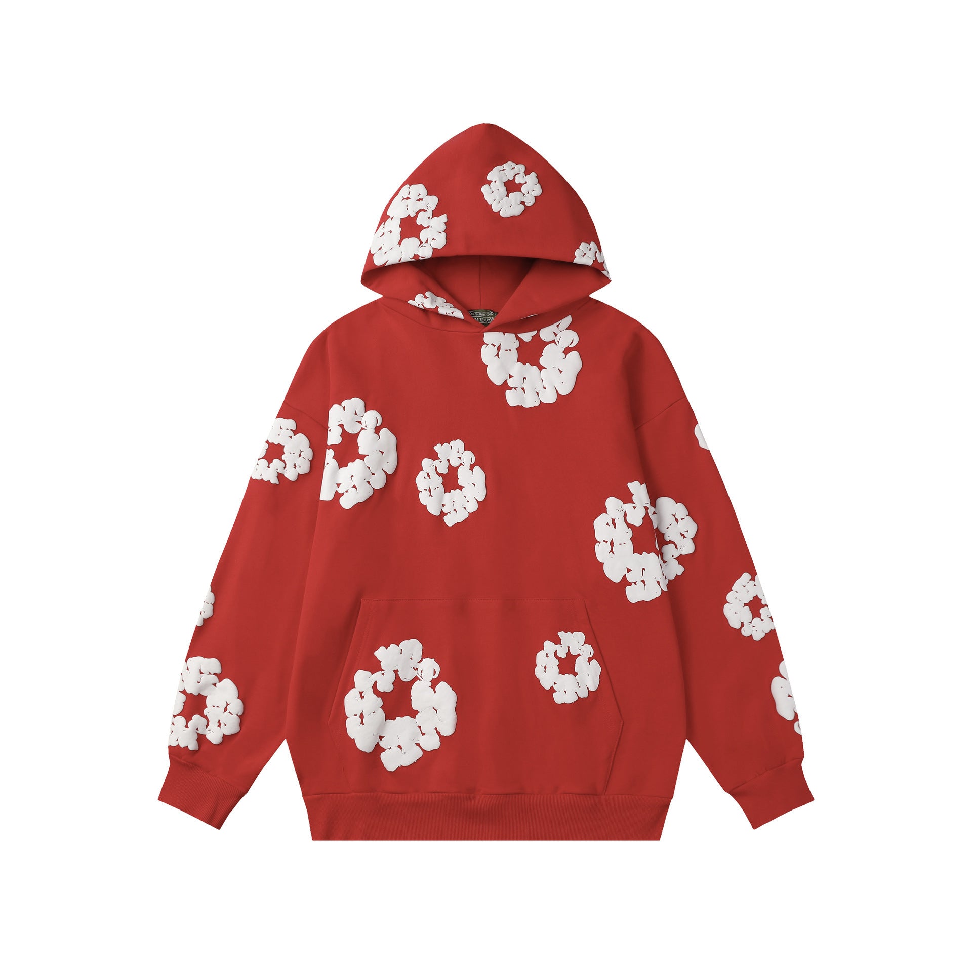 Floral Foam Print Hooded Sweatshirt and Pants Set