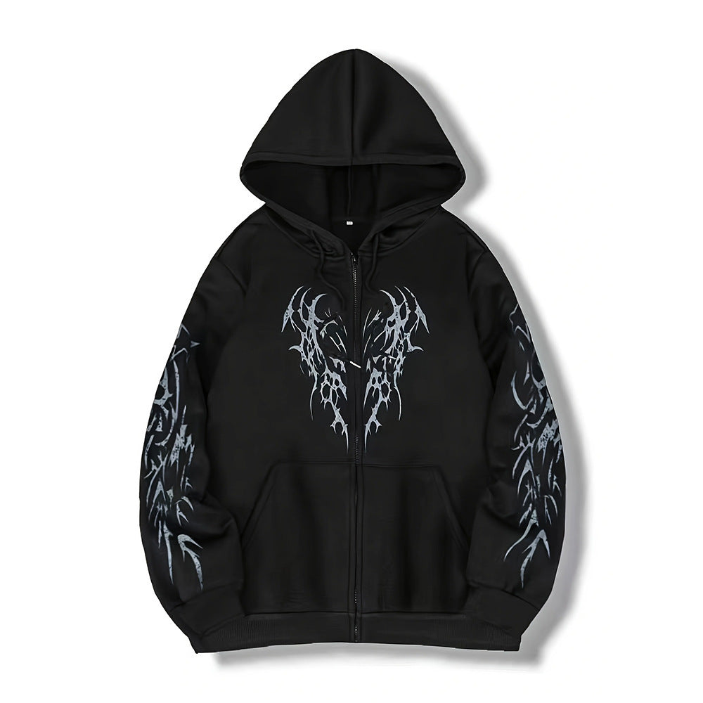 Mens Hooded Zipper Cardigan Sweatshirt