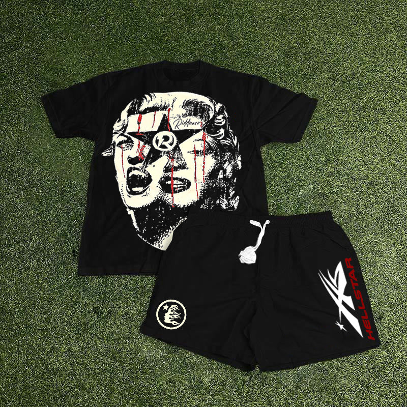Creative Print Crew Neck T-Shirt
