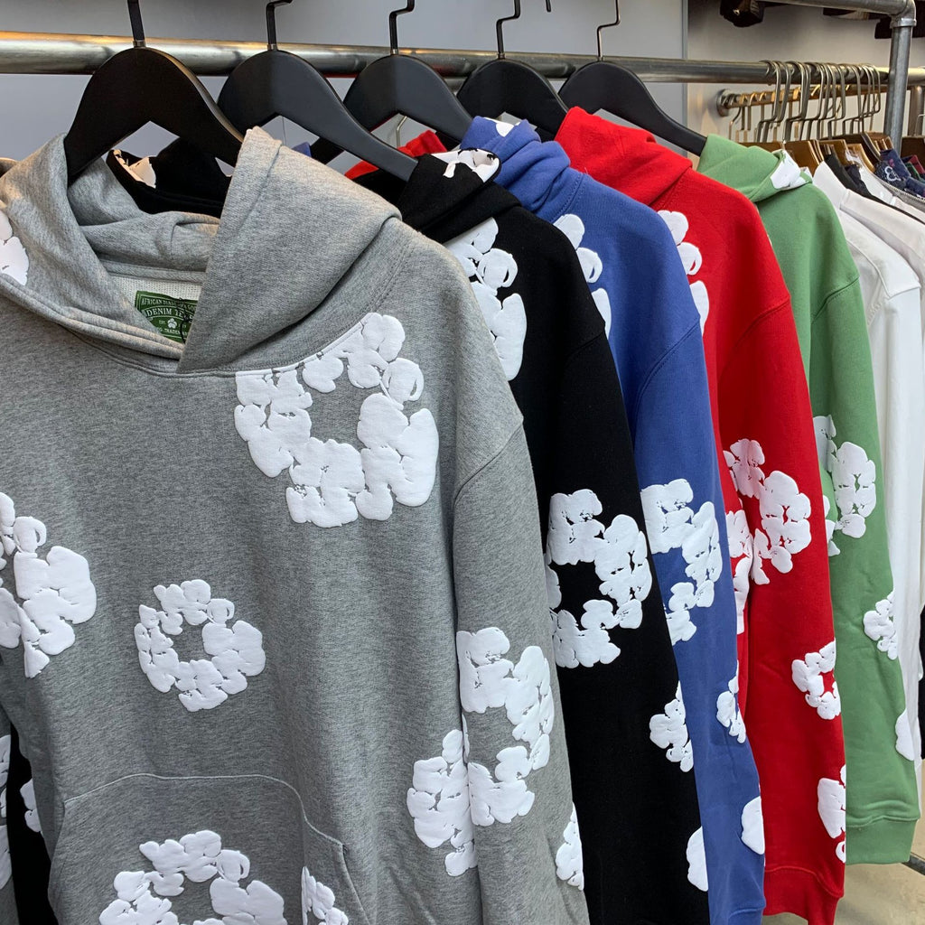 Floral Foam Print Hooded Sweatshirt and Pants Set